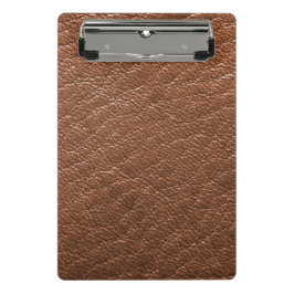Bruin leder mini klembord