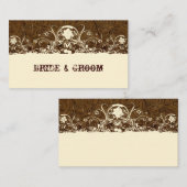 Bruin leder plaatskaartje (Voorkant / Achterkant)