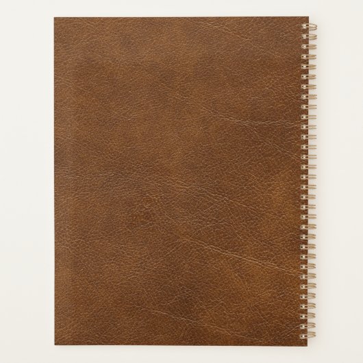 Bruin leder planner (Achterkant)