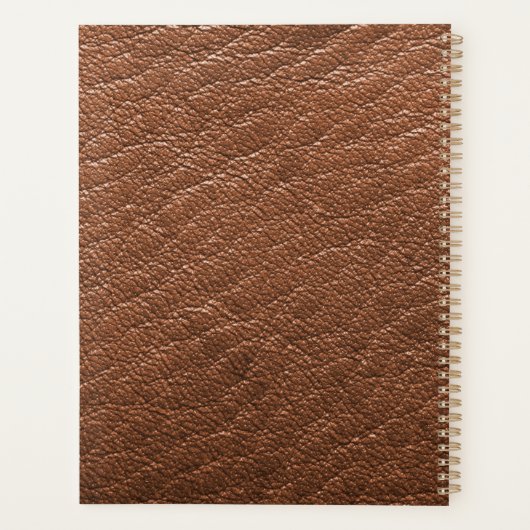 bruin leder planner (Achterkant)
