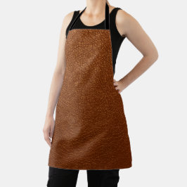 Bruin leder schort