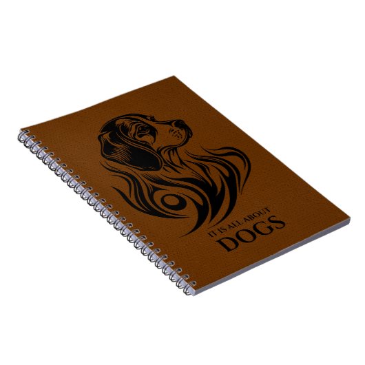 Bruin leder sierbeagle Voorbeeld Notitieboek (Rechterzijde)