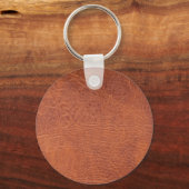 Bruin leder sleutelhanger (Voorkant)