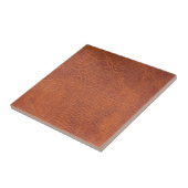 Bruin leder tegeltje (Zijkant)
