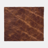 Bruin leder textureleder, textuur, abstract, acce fleece deken (Voorkant (Horizontaal))