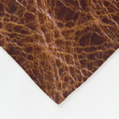 Bruin leder textureleder, textuur, abstract, acce fleece deken (Hoek)