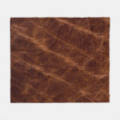 Bruin leder textureleder, textuur, abstract, acce fleece deken (Voorkant (Horizontaal))