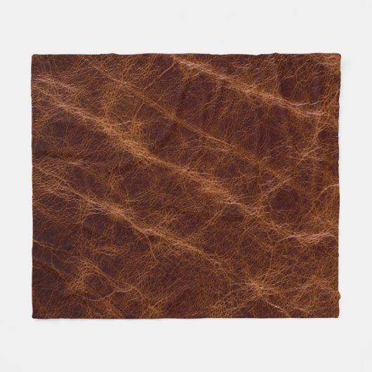 Bruin leder textureleder, textuur, abstract, acce fleece deken (Voorkant (Horizontaal))