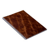 Bruin leder textureleder, textuur, abstract, acce notitieboek (Rechterzijde)