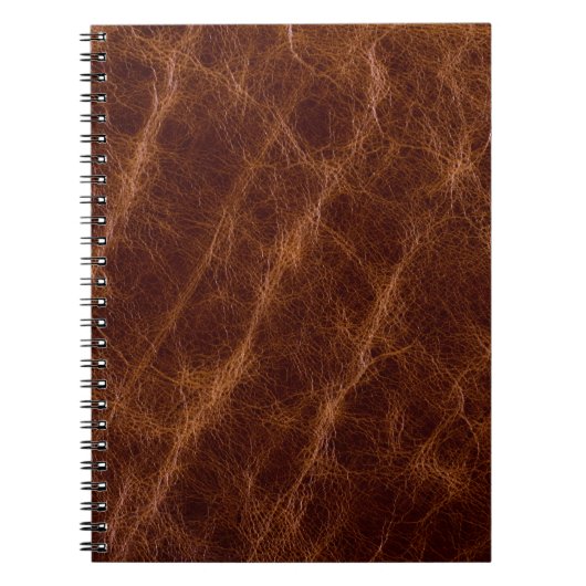 Bruin leder textureleder, textuur, abstract, acce notitieboek (Voorkant)