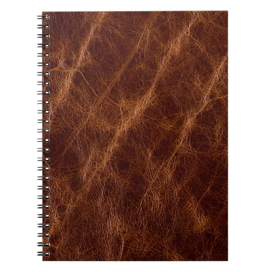 Bruin leder textureleder, textuur, abstract, acce notitieboek (Voorkant)