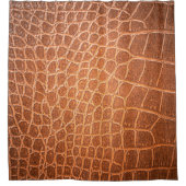 Bruin leder textuur achtergrondse huid, abstract douchegordijn (Voorkant)
