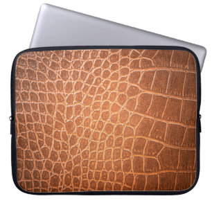 Bruin leder textuur achtergrondse huid, abstract laptop sleeve