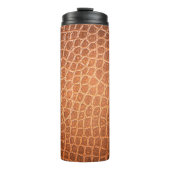Bruin leder textuur achtergrondse huid, abstract thermosbeker (Voorkant)