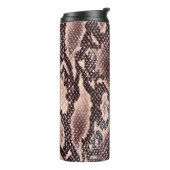 Bruin leder textuur thermosbeker (Gedraaid links)