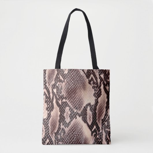 Bruin leder textuur tote bag (Voorkant)