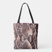 Bruin leder textuur tote bag (Achterkant)