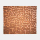 Bruin leder textuur voor achtergrond fleece deken (Voorkant (Horizontaal))