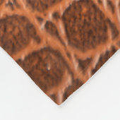 Bruin leder textuur voor achtergrond fleece deken (Hoek)