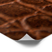 Bruin leder textuur voor achtergrond poster (Hoek)