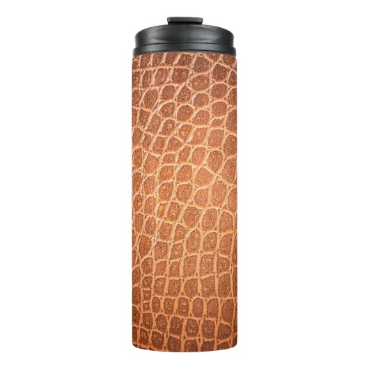 Bruin leder textuur voor achtergrond thermosbeker (Voorkant)