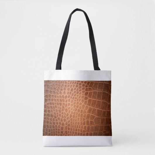 Bruin leder textuur voor achtergrond tote bag (Voorkant)