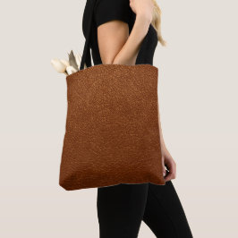 Bruin leder tote bag