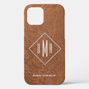 Bruin leder uit de bruin Case-Mate iPhone case