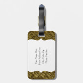 Bruin leder van snakeskin Bagagelabel (Achterkant verticaal)