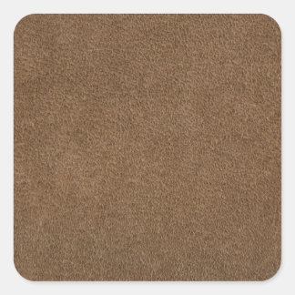 Bruin leder vierkante sticker