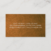 Bruin leder visitekaartje (Achterkant)