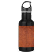 Bruin leder waterfles  (Voorkant)