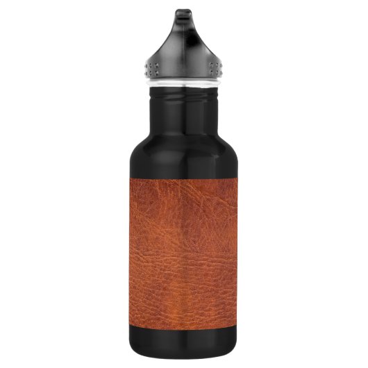 Bruin leder waterfles  (Rechts)