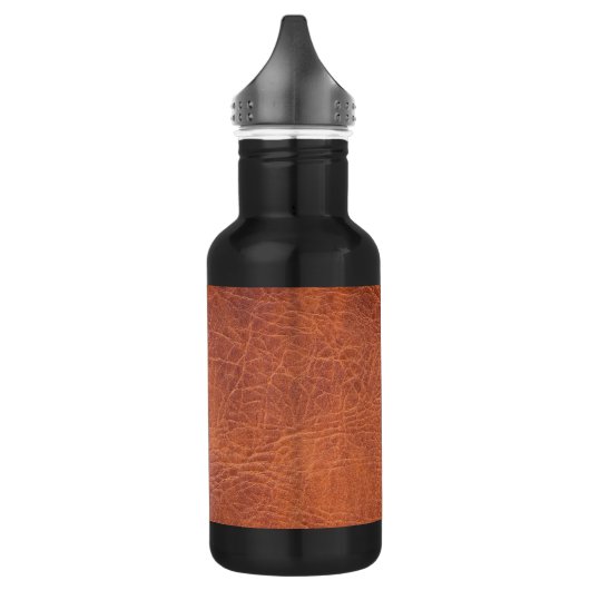 Bruin leder waterfles  (Links)