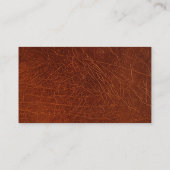 Bruin leder ziet er interieur uit visitekaartje (Achterkant)