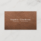 Bruin ledereffect, bijtend visitekaartje (Voorkant)