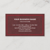 Bruin lederen autowrak Tow Truck Visitekaartje (Achterkant)