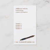 Bruin lederen boek Visitekaartje (Achterkant)