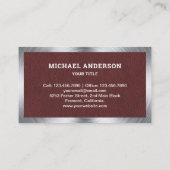 Bruin Lederen Bouw Hauling Dumptruck Visitekaartje (Achterkant)