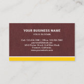 Bruin-lederen constructieledrukmachine visitekaartje (Achterkant)