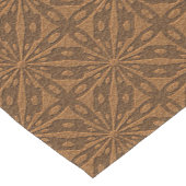 Bruin lederen geometrisch patroon korte tafelloper (Hoek)