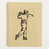 Bruin lederen golf design planner (Voorkant)