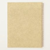 Bruin lederen golf design planner (Achterkant)