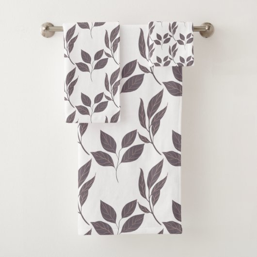 Bruin lederen handdoekset bad handdoek (Insitu)