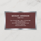 Bruin Lederen Huis Dakbedekking Bouw Roofer Visitekaartje (Achterkant)