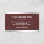 Bruin Lederen Logistiek Transportation Cargo Truck Visitekaartje (Achterkant)