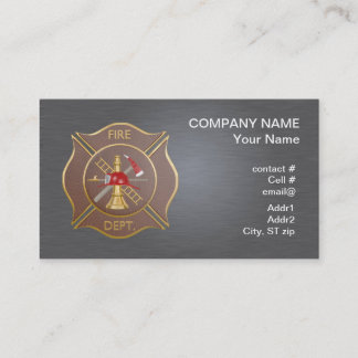 Bruin lederen maltese kruisingen voor brandbestrij visitekaartje