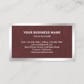 Bruin Lederen Staal Lassen Fabricator Welder Visitekaartje (Achterkant)