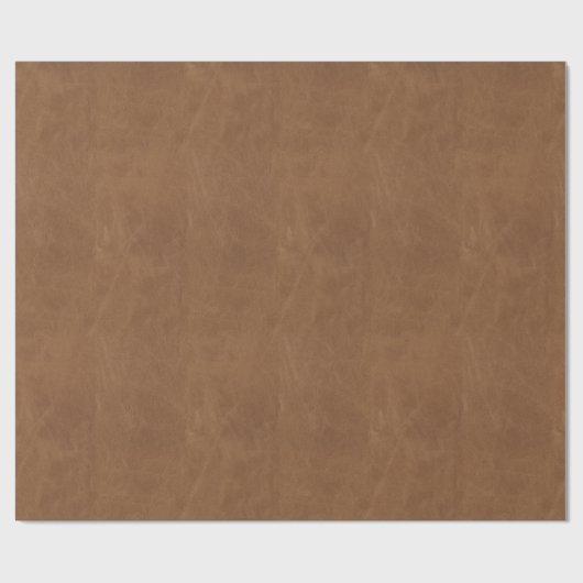 Bruin lederen textiel Ontvapt Cadeaupapier (Vlak)