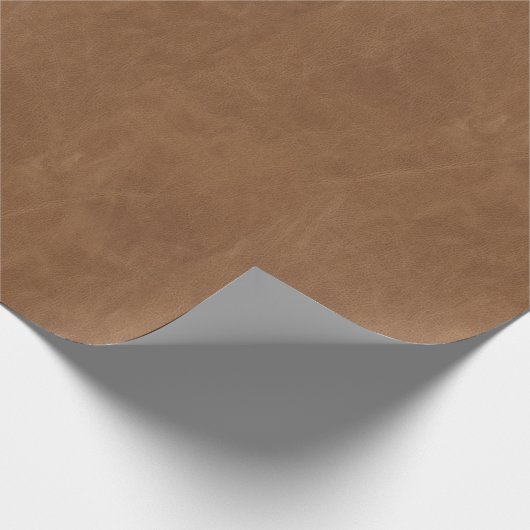Bruin lederen textiel Ontvapt Cadeaupapier (Hoek)